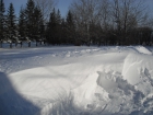 Snow bank selected for Trench Shelter
